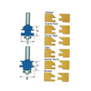 Conjunto de bits de trilho e estilo correspondentes para corte de madeira