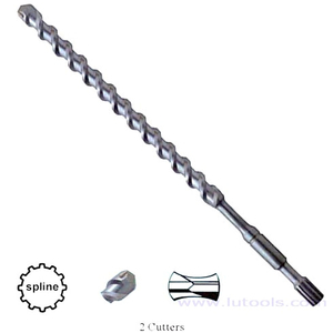 Broca de martelo de haste ranhurada 2 flauta 2 cortador (HD-009)