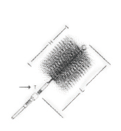 Escova de chaminé Poly Professional's Choice 0,050'